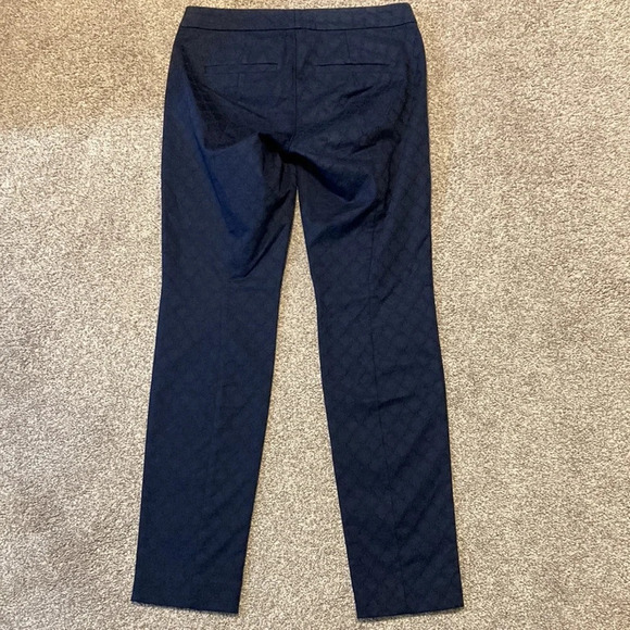 NWOT Lilly Pulitzer Kelly Textured Ankle Length Skinny Pant Navy 0 - Picture 14 of 16